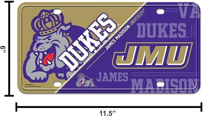 6" x 11.5"  
JAMES MADISON UNIVERSITY  
DUKES  
JMU  
FICO INDUSTRIES INC  
MTG340403