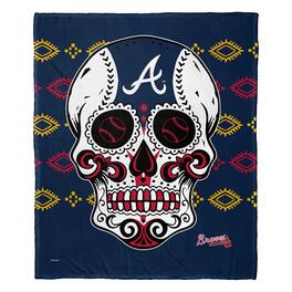 Northwest - Atlanta Braves 50" x 60" Candy Skull Silk Touch Throw Blanket - Multicolor