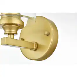 Living District - Mayson 1 light Bath Sconce - Brass And Clear