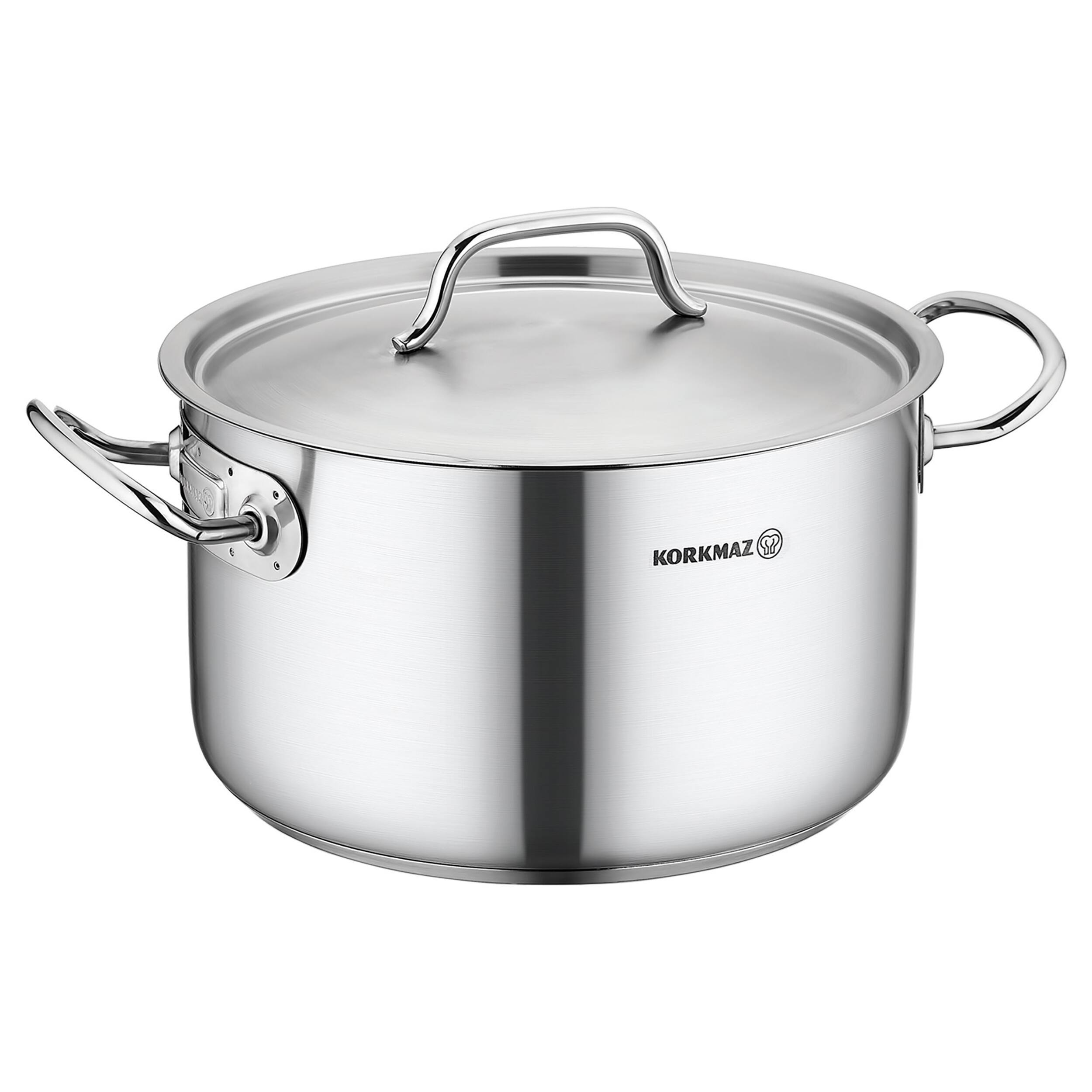 Korkmaz - Gastro Proline 2.7 Liter Stainless Steel Casserole with Lid - Silver