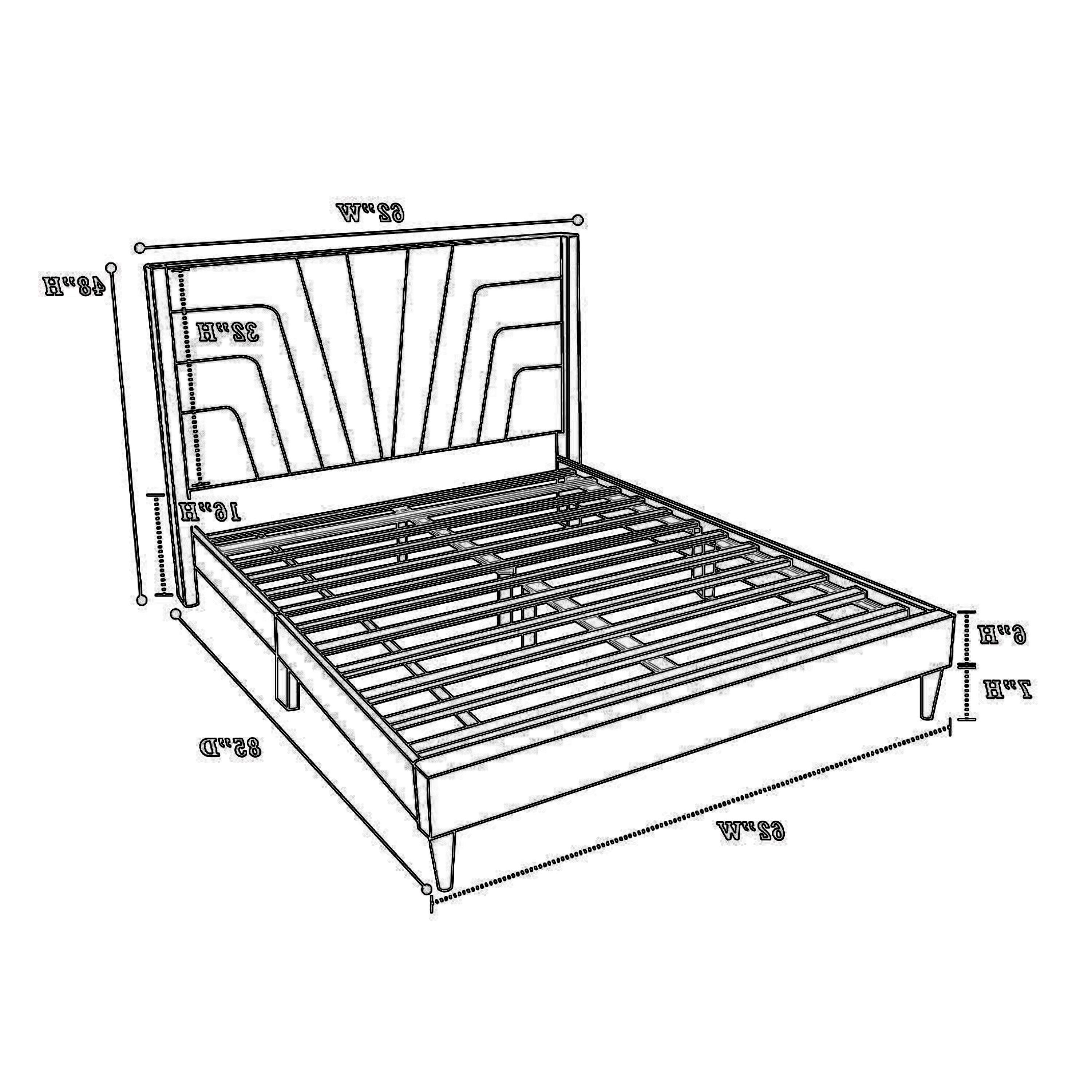 62"W x 48"H x 32"H x 16"H x 6"H x 1"H x 85"D