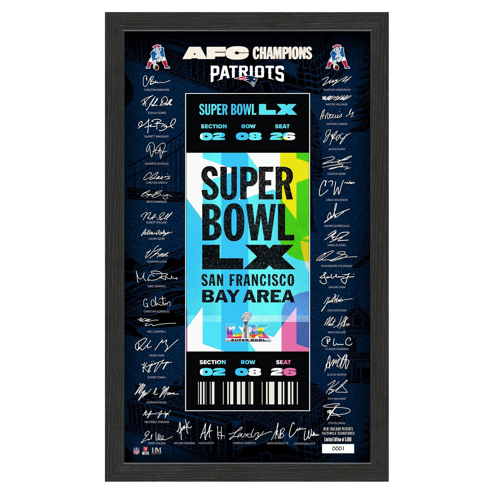 2025 AFC Champions 12" x 20" Signature Ticket Frame