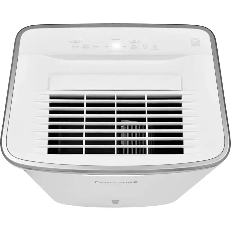 The text on the image reads:

Filter Mode Timer Reset
Buka u 40"
Fan Speed Connected
Frigidaire