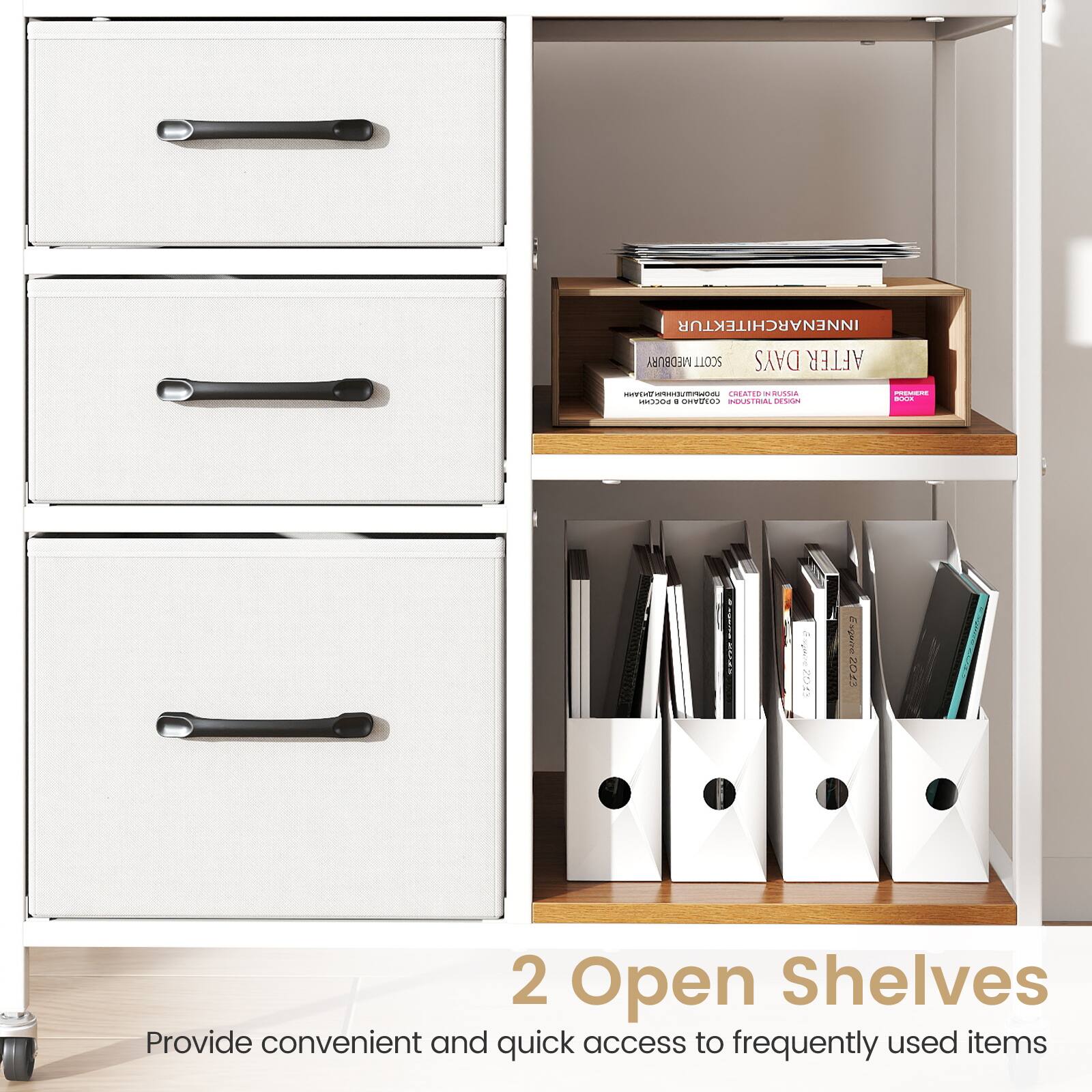 INNENARCHITEKTUR MED BURY SCOTT DAYS AFTER _/wc A - adiA aVa . CONTANOD PNDUSTRRAL n - ad 201 I 2013 2

2 Open Shelves  
Provide convenient and quick access to frequently used items