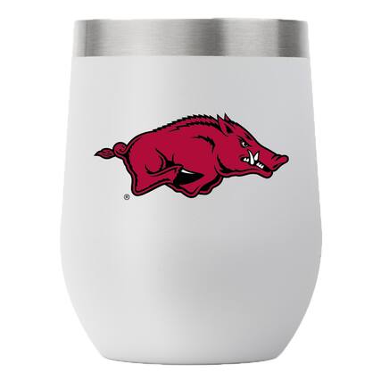 Front. Gametime Sidekicks - Arkansas Razorbacks 12oz. Stemless Tumbler - Multicolor.