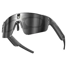 PRIMEPLUS - POV AI Smart Glasses 8MP Camera Video Recording Outdoor Cycling AI Translation Music Player Sport Smart Sunglasses - Black frames/sunglasses