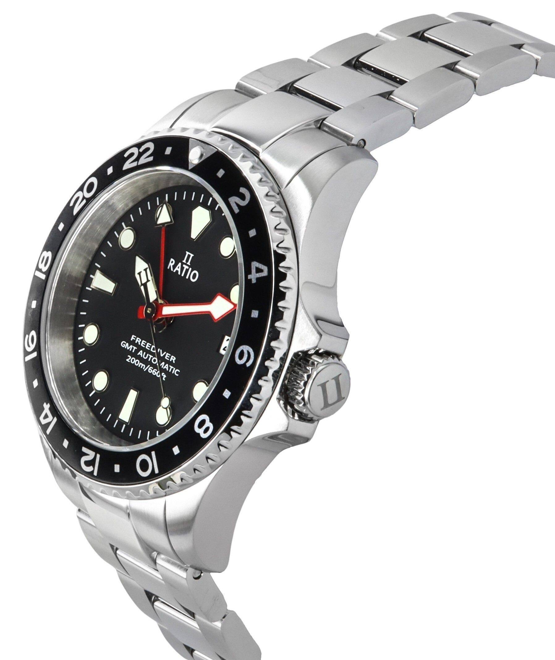 22 20 18  
RATIO 2 4  
GMT FREED'VER  
FREED 2 200m/660 AUTO.  
VER MATIC 6  
14 18 12  
II
