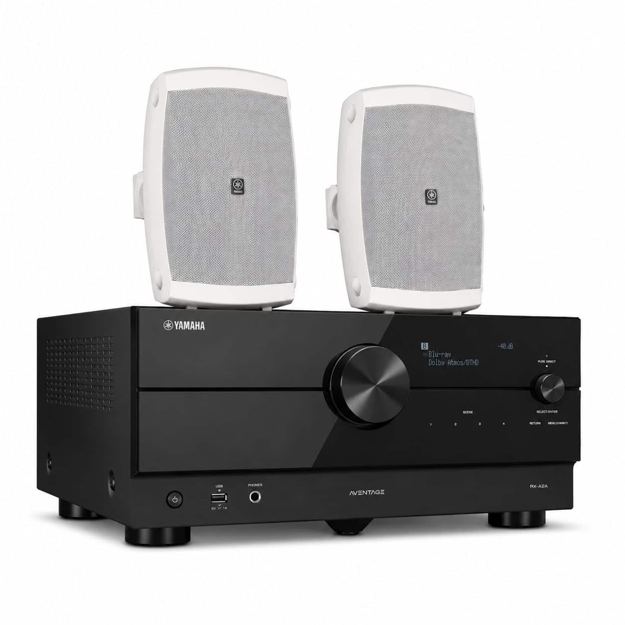 Yamaha - RX-A2A 7.2-Channel 8K AV Receiver with Speakers - Black
