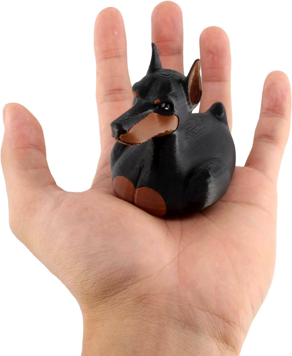 Alt View 1. JuzToys - Doberman Duck Figurine, 4x4 Ducking, Fun Car Dashboard Accessory, Unique Dog Figure Gifts, Ducks for Cars by PowerTRC - Black|Brown.