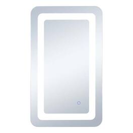 Elegant Decor - Genesis 27in x 30in soft edge LED mirror - Glossy White