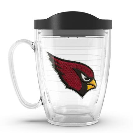Front. Tervis - Arizona Cardinals 16oz. Emblem Classic Mug with Lid - Multicolor.