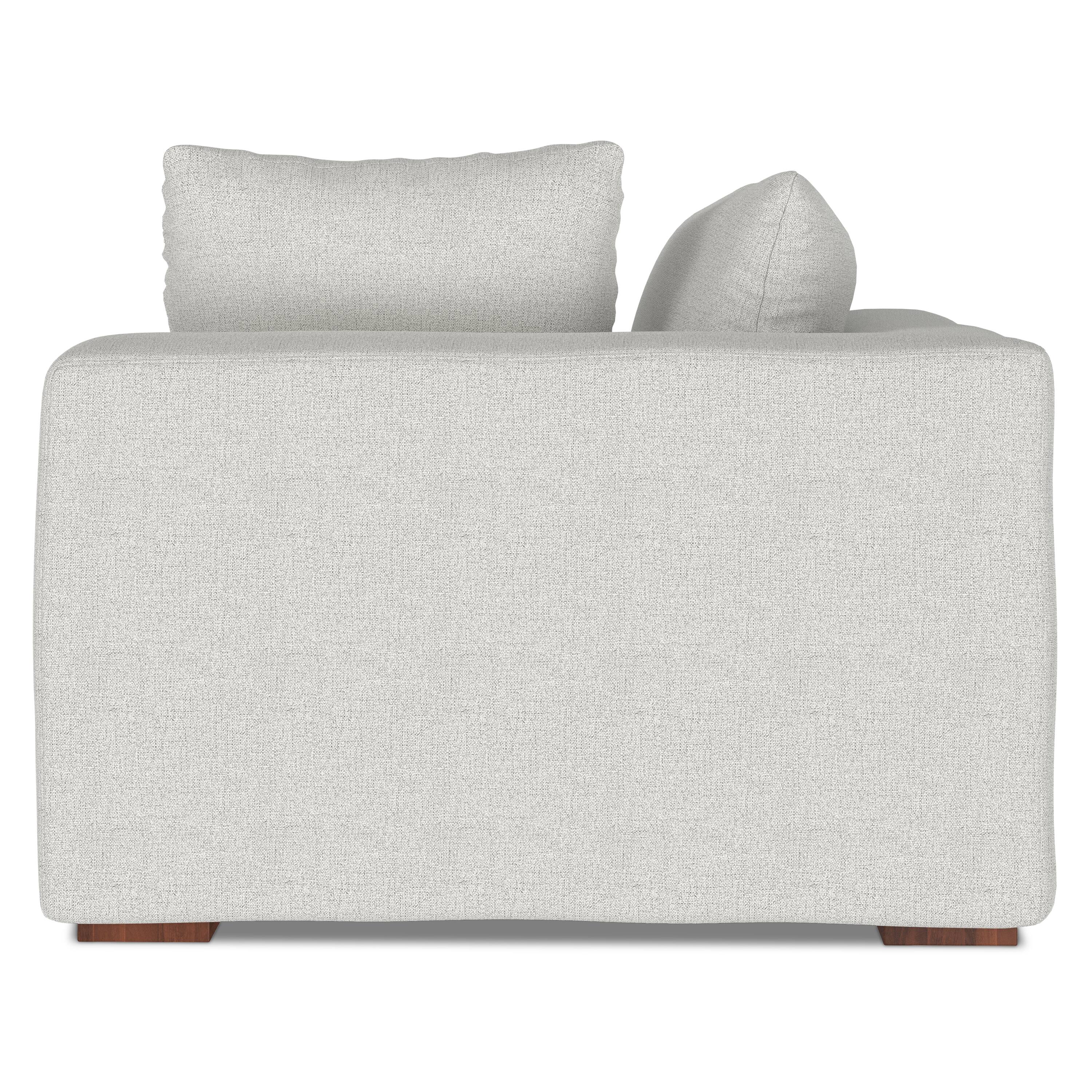 Alt View 4. Simpli Home - Jasmine Right-Arm Sofa Module in Performance Fabric - Cloud Grey.