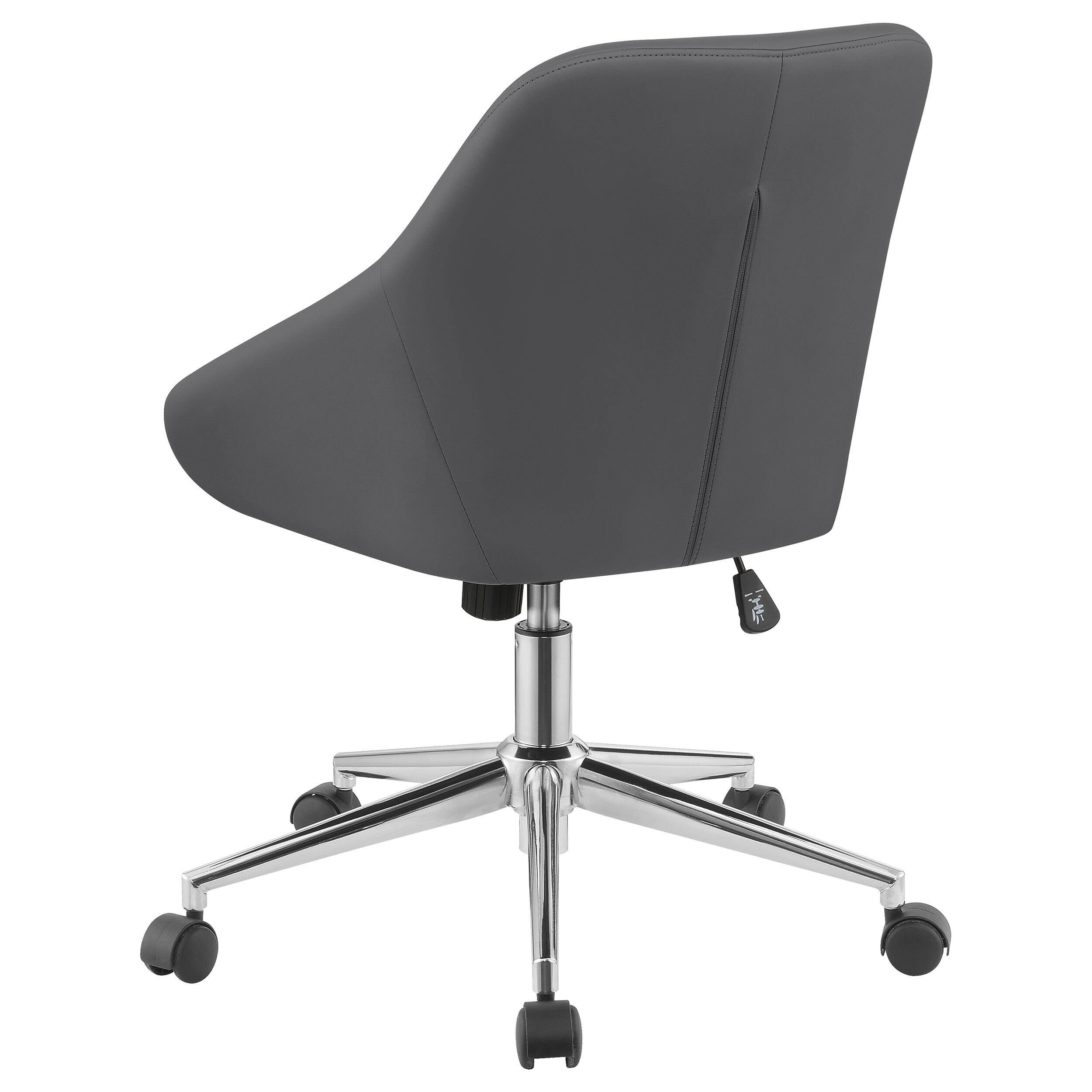 Alt View 2. Spaco - Spaco Upholstered Adjustable Home Office Desk Chair, Modern Chair with Smooth Rolling Casters, for Home Office - Grey.