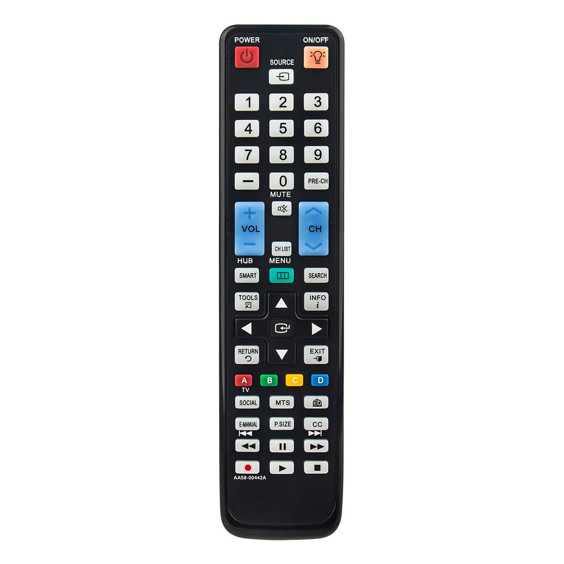 ALLIMITY - AA59-00442A Replacement Remote, fit for Samsung TV UN4006400 UN4606400 UN6006400 UN60D6450 UN5506400 UN40D6500VF - Black