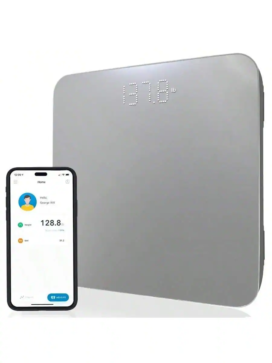 1318: lb  
12:06  
4 - Home  
Hello George Will  
128.8 BME  
31.2 MEASURE