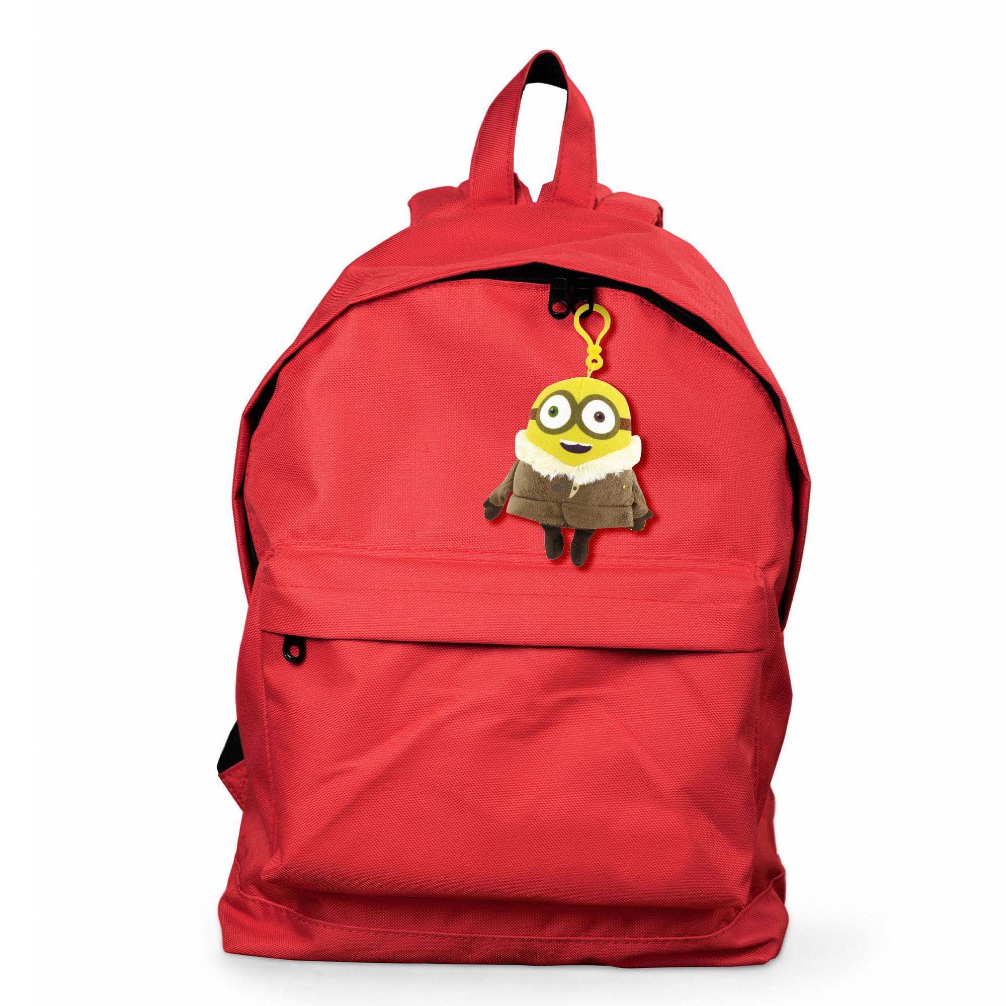 Alt View 10. Commonwealth Toys - Minion Movie Winter Minion (2 Eyes) Clip-On 5" Plush - Yellow.