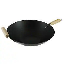 Oster - Findley 13.7 in. Carbon Steel Wok - Black