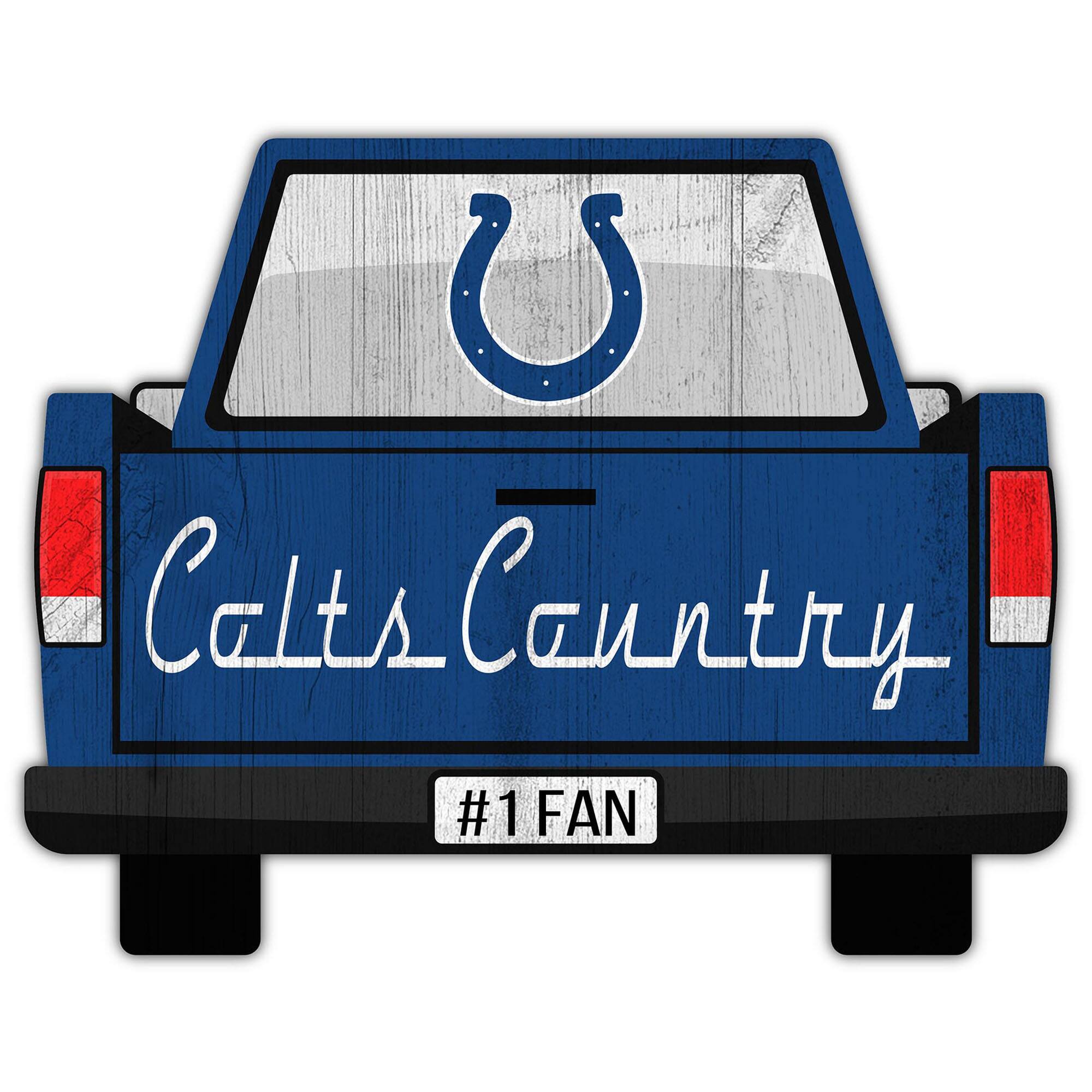 Indianapolis Colts 12'' x 12'' Truck Back D-cor