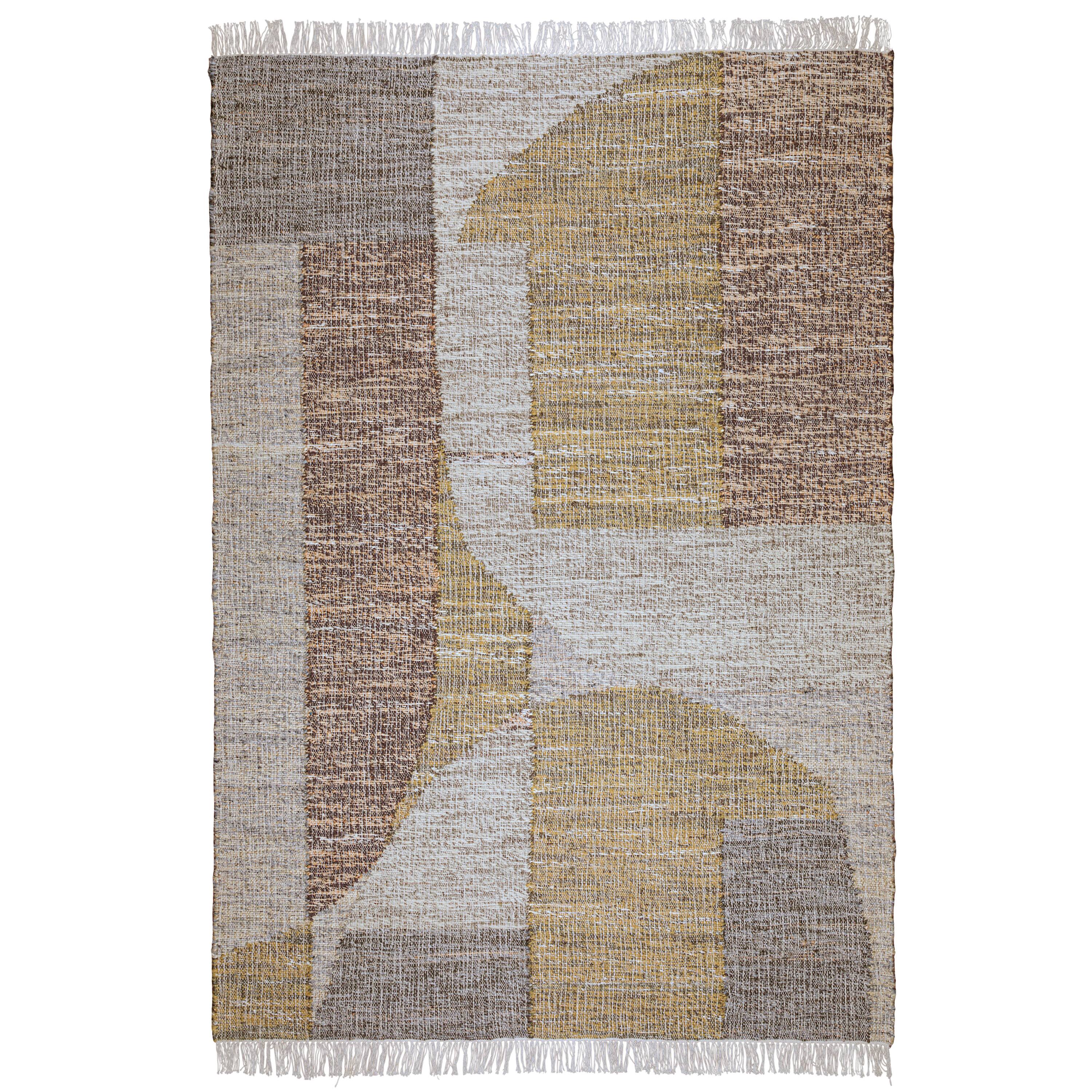 Angle. Simpli Home - Marlatt 6 x 9 Area Rug - Natural,Gold.