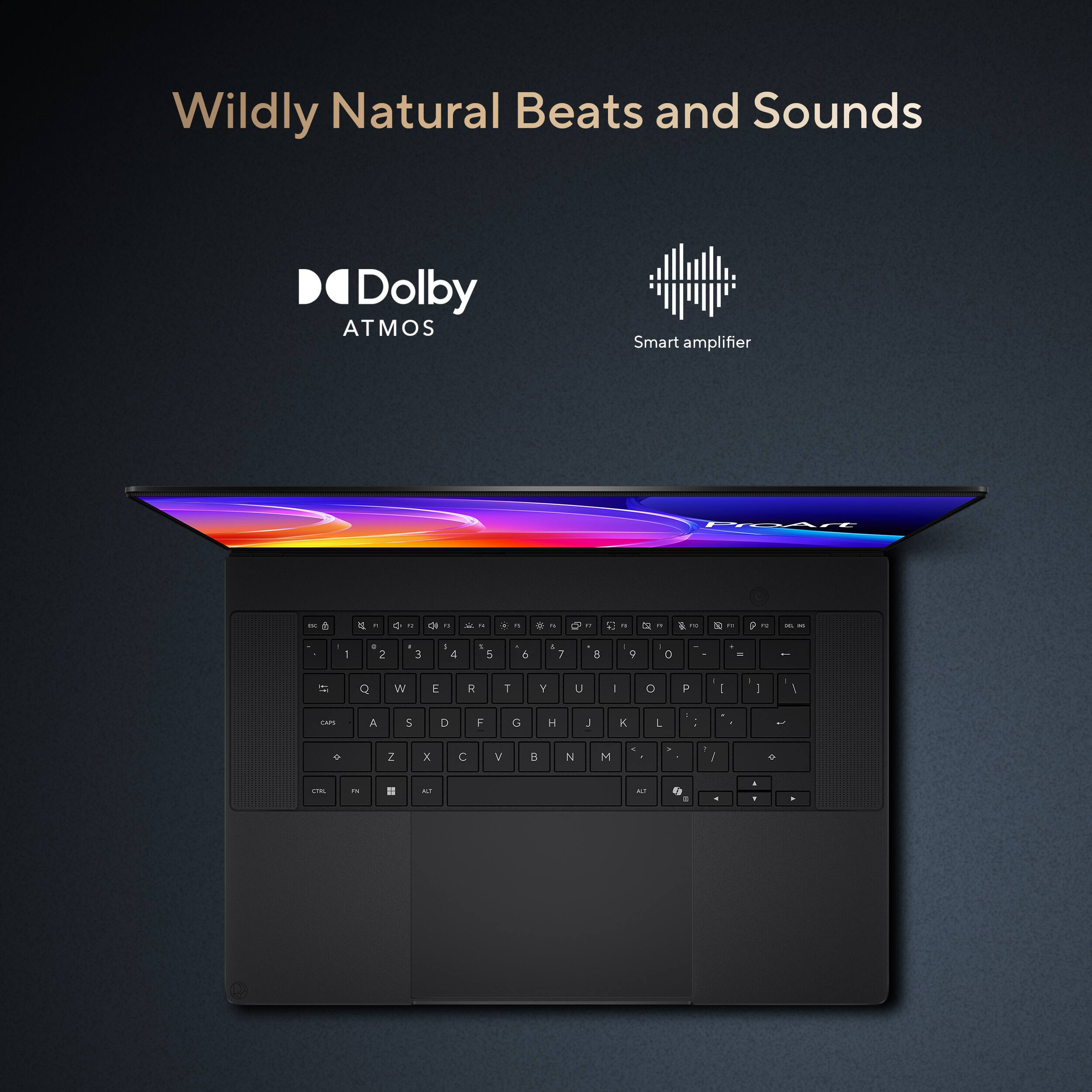 Wildly Natural Beats and Sounds  
Dolby ATMOS  
Smart amplifier  
ProArt x2  
FI  
4  
R  
30.00  
1  
0 2  
3  
I 4  
r 5  
5  
I 7  
a  
g  
0  
IT  
Q  
W  
E  
R  
T  
Y  
I  
0  
P  
|  
I  
/  
ON  
A  
S  
D  
F  
G  
H  
J  
K  
L  
+  
Z  
X  
C  
V  
B  
N  
M  
-  
/  
+  
Clib,  
N  
WT  
AT  
Ij  
A 1