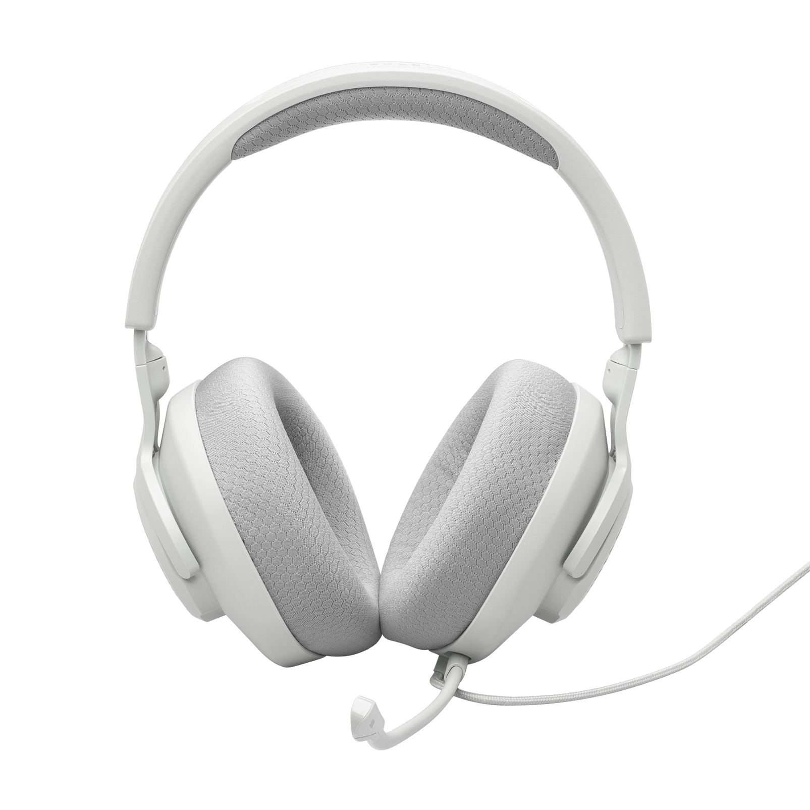 Angle. JBL - JBL Quantum 100M2 Over Ear Gaming Headphones (White) - White.