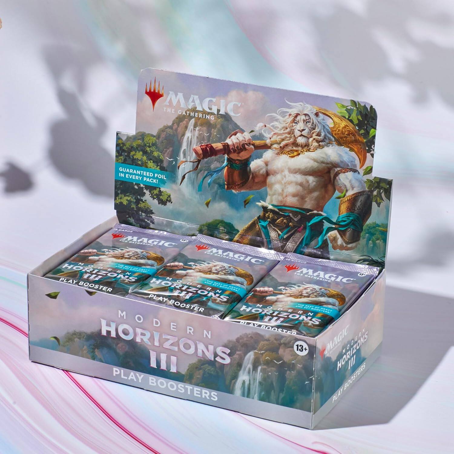 MAGIC THE GATHERING GUARANTEED IN EVERY FOIL PACK! MAGIC 2801. MAGIC 202E5IN - HORIZONS R. MAGIC PLAY T NOCE M CIS BOOSTER HORIZONS 2 N E5 PLAY BOOSTER RN MODERN HORIZONS P T BOOSTED HORIZONS 13+ MAGIC HORIZONS N e II I1 TOA PLAY PDOSTERS 8008 BOOSTERS PLAY