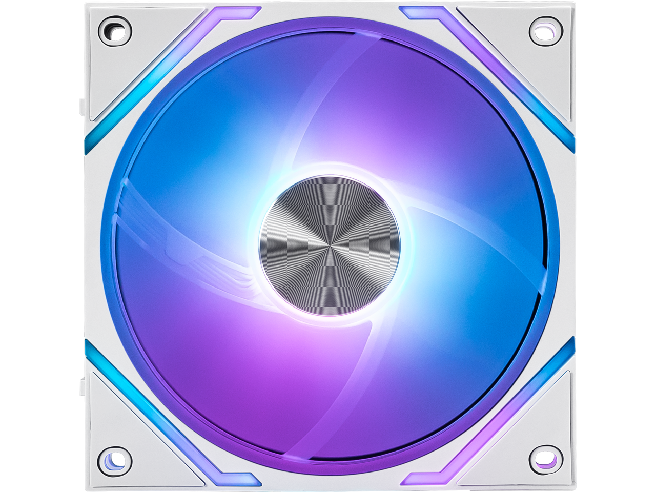 Alt View 1. MSI - MSI MPG EZ120 ARGB White Fan - 120mm, Fluid Bearing, Mystic Light, 1900RPM, 2Y Warranty - White.