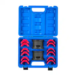 VEVOR - Bearing Press Kit, 14 Pcs, Bearing Race and Seal Driver Set with Bushings and Adapters, Bushing Driver Tool Set - Blue + Red