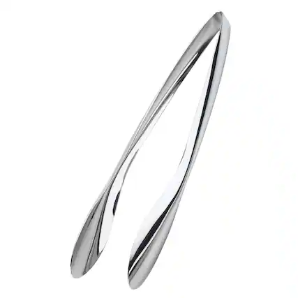 Front. Cuisipro - 12 Inch Tempo Serving Tongs, Stainless Steel - Silver.