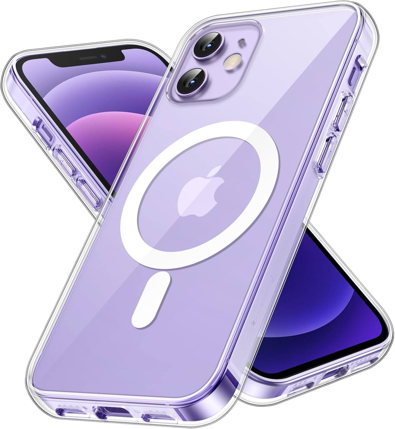 Front. Entronix - Entronix Magnetic Case for iPhone 12 Mini - Durable Hard Back with Clear Design - Clear.