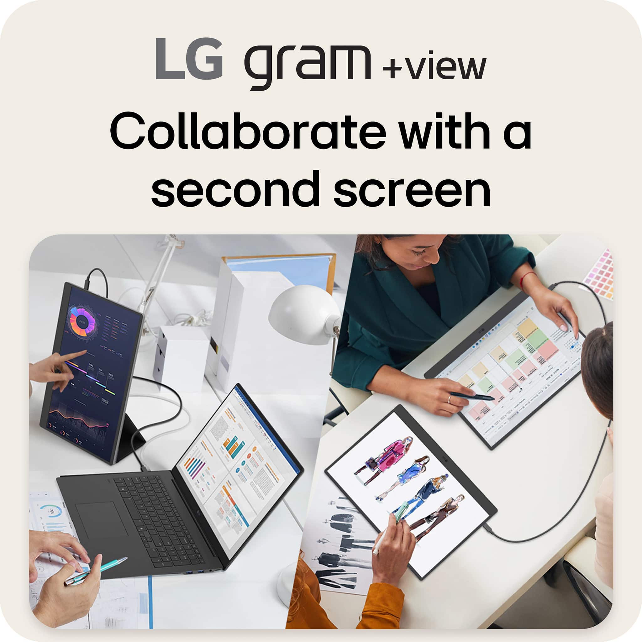 LG gram +view 17” IPS WQXGA 60Hz Portable Monitor (USB Type C