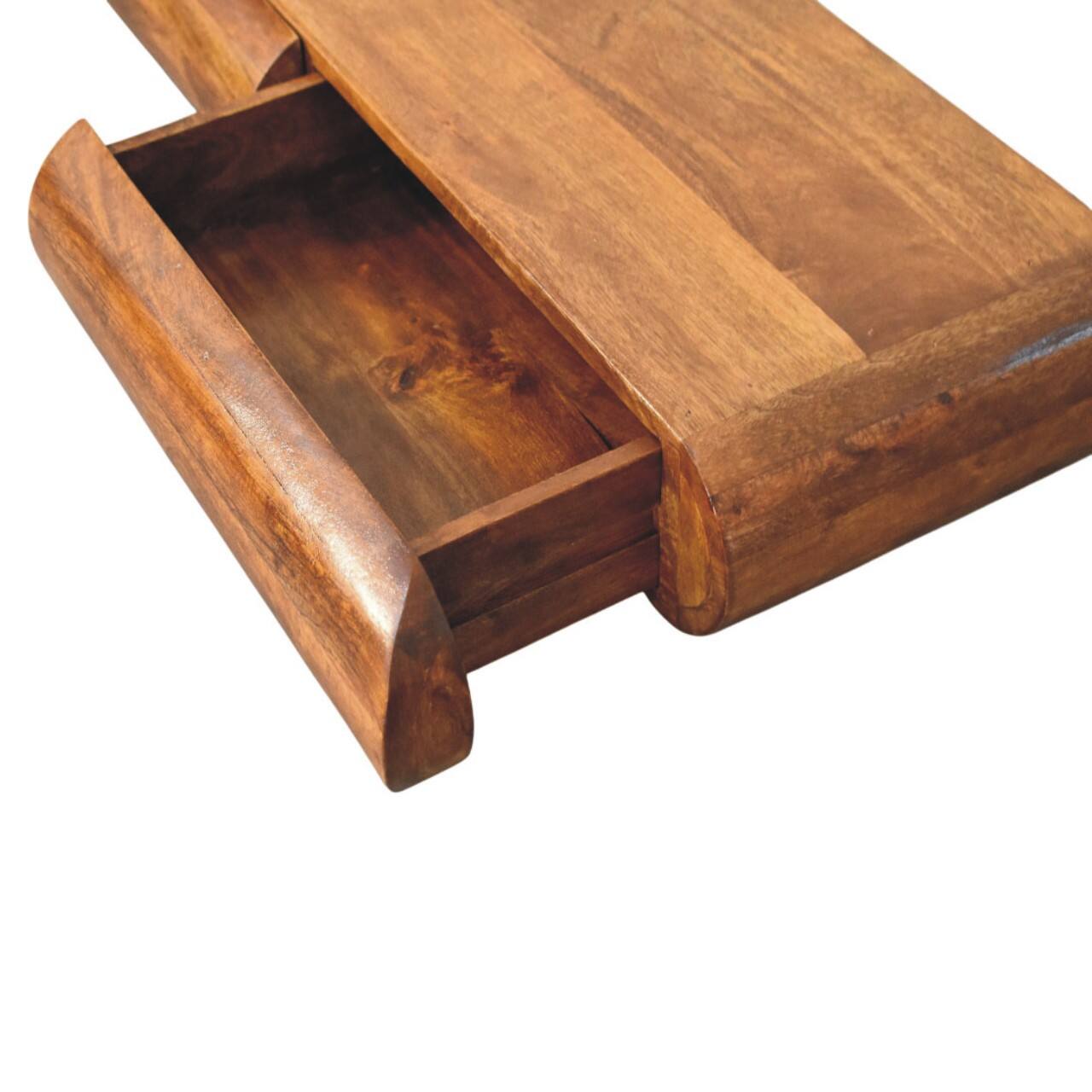 Alt View 2. Artisan Furniture - Solis Lowline Media Unit, 2 Drawers, Brown - Brown.