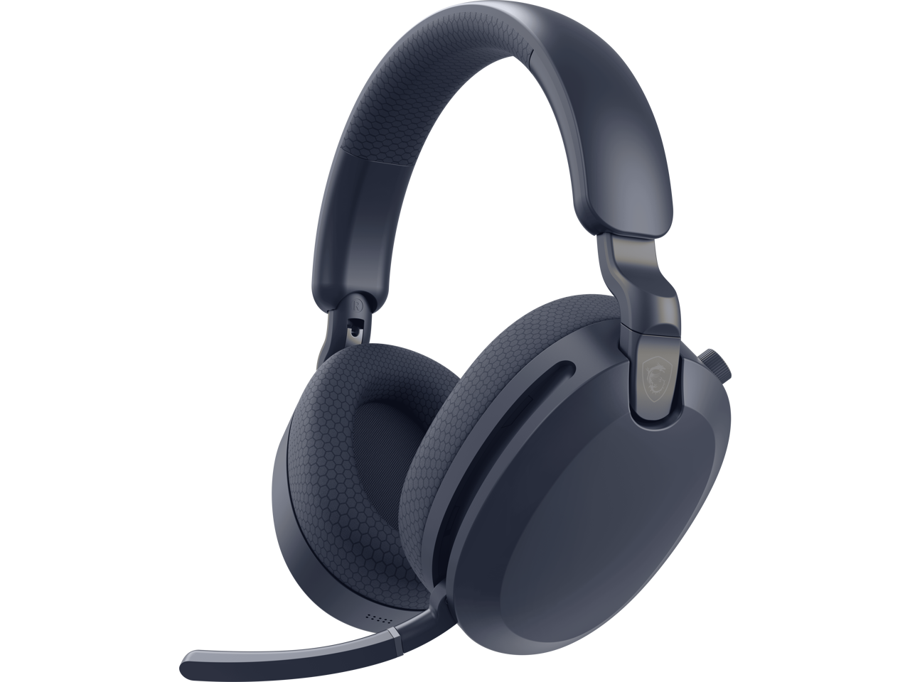 Alt View 7. MSI - MSI MAESTRO 500 W NAVY Wireless Bluetooth Over-the-Ear Headphones with 3.5mm Wired Option - Navy - Navy.