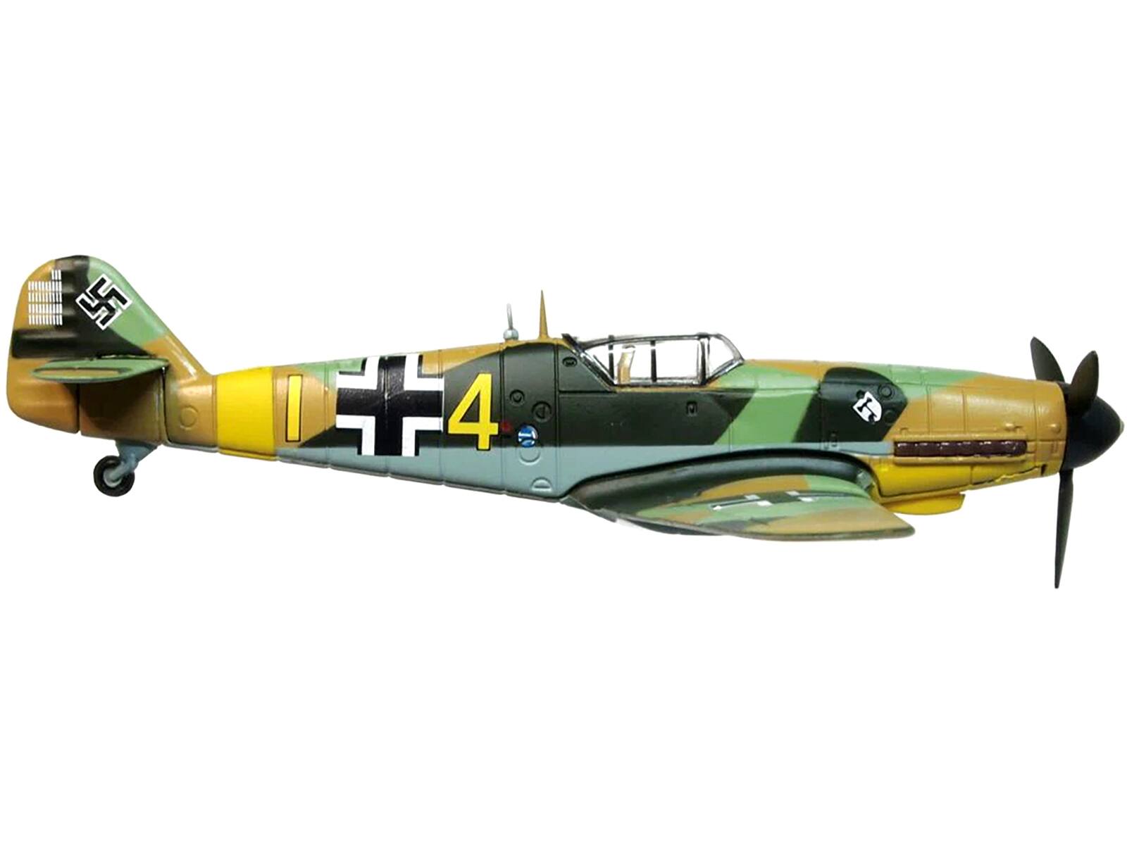 Angle. Oxford Diecast - Messerschmitt Bf 109F-4 Fighter Plane "Ofw. Eberhard von Boremski 9/JG3 Eastern Front 1942" 1/72 "Oxford Aviation" - Multicolor.
