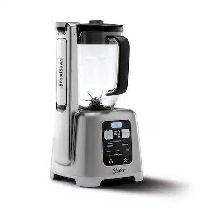 Front. Oster - Oster Blender with Vacuum Technology - Brushed Nickel.
