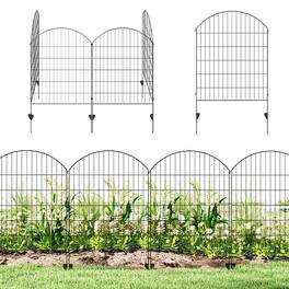Outsunny - Pack Garden Fencing for Yard - Black