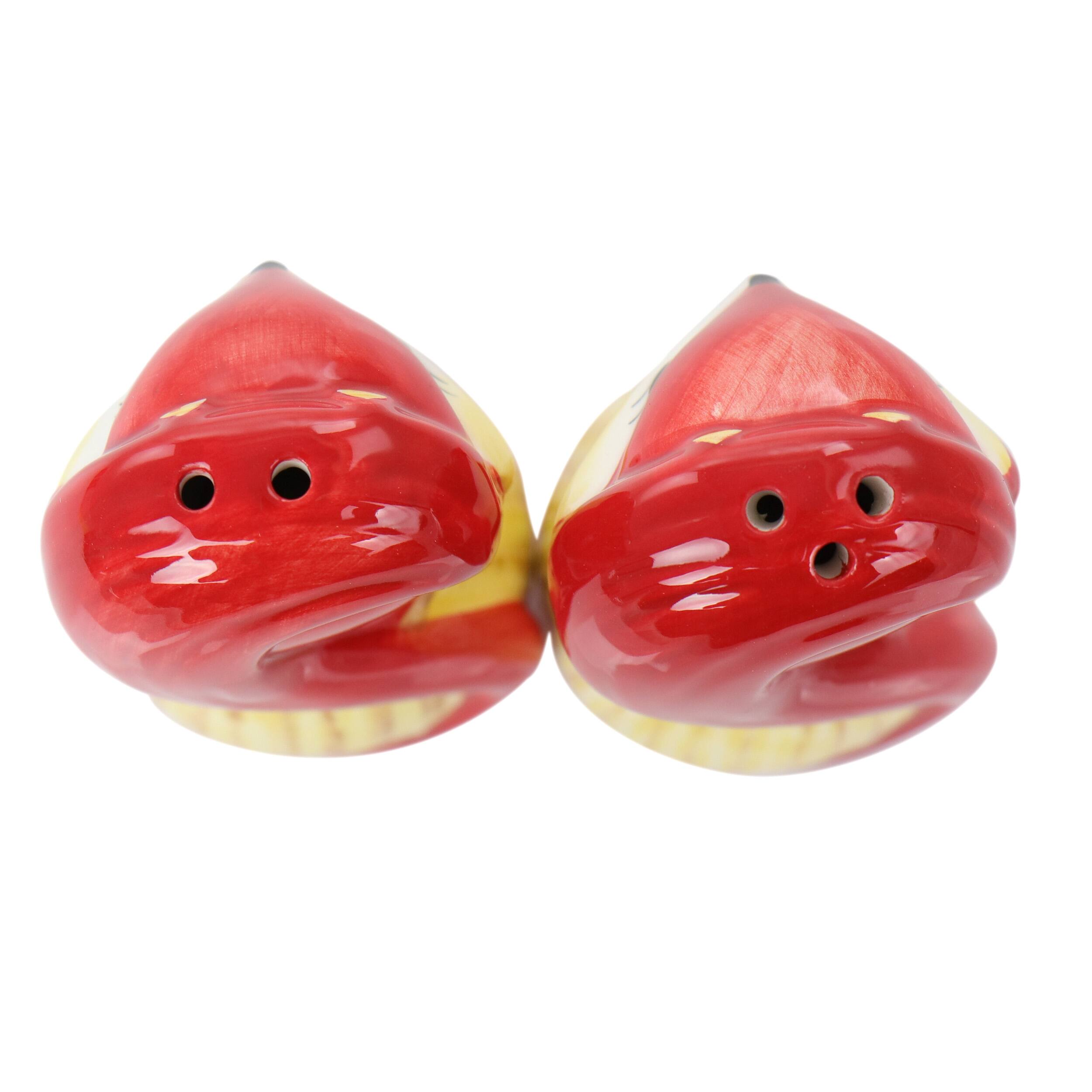 Alt View 3. Gibson - Gibson Home Woodland Fox Salt & Pepper Set - Red.