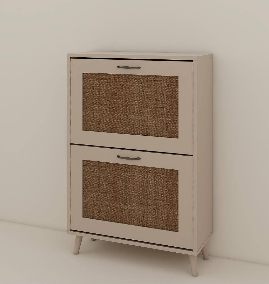 Alt View 7. Spaco - Spaco 2-Tier Shoe Rack for Entryway,Spacious Shoe Storage Organizer with Stable Frame, Easy Access Design,Holds 12 Pairs - Antique Grey.