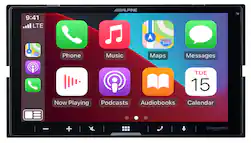 Alpine - 6.75" Wireless Android Auto and Apple CarPlay Bluetooth Digital Media Receiver - Black - Front_Zoom
