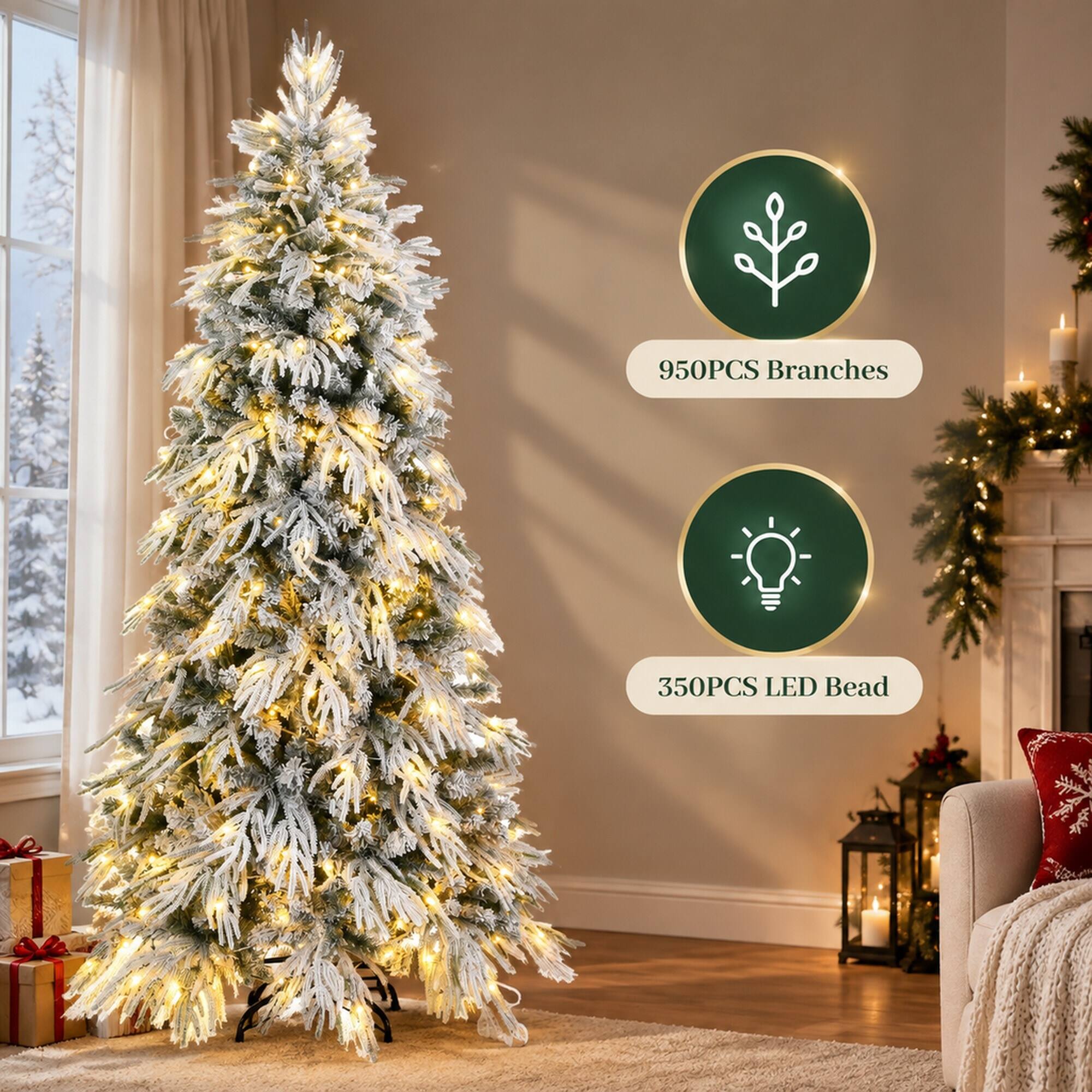 950PCS Branches  
350PCS LED Bead