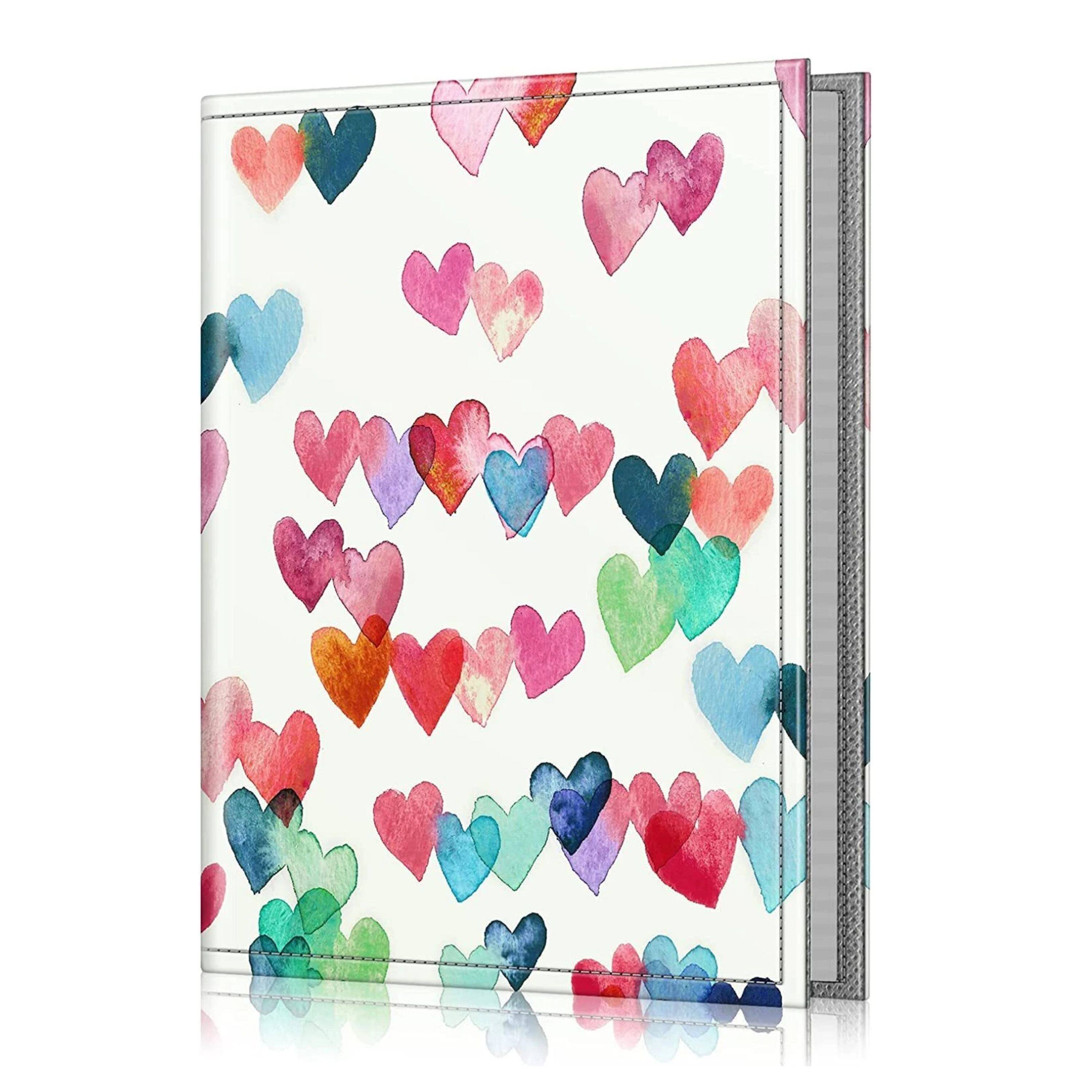 Kitcheniva - Portable Wallet Photo Album Leather Cover 52 Photo Capacity For 4x6 Photo - Raining Hearts price history on PriceWatchPro