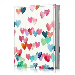 Kitcheniva - Portable Wallet Photo Album Leather Cover 52 Photo Capacity For 4x6 Photo - Raining Hearts
