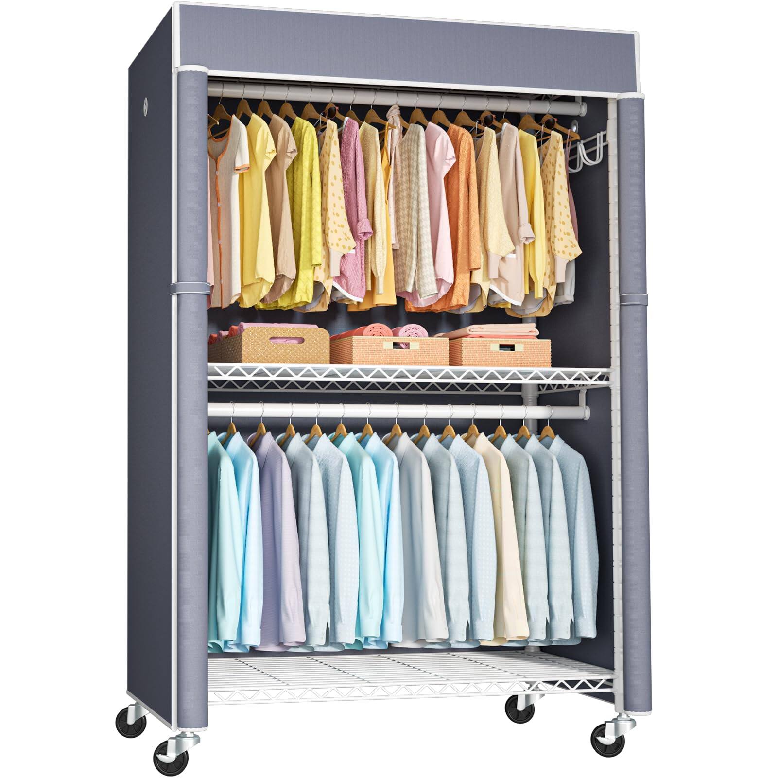 White Rack with Grey Cover