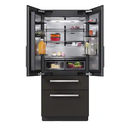 Front. Miele - KFMC 3846 French Door 36" 18.8 Cubic Feet Bottom Mount MasterCool Fridge-Freezer - Panel Ready.