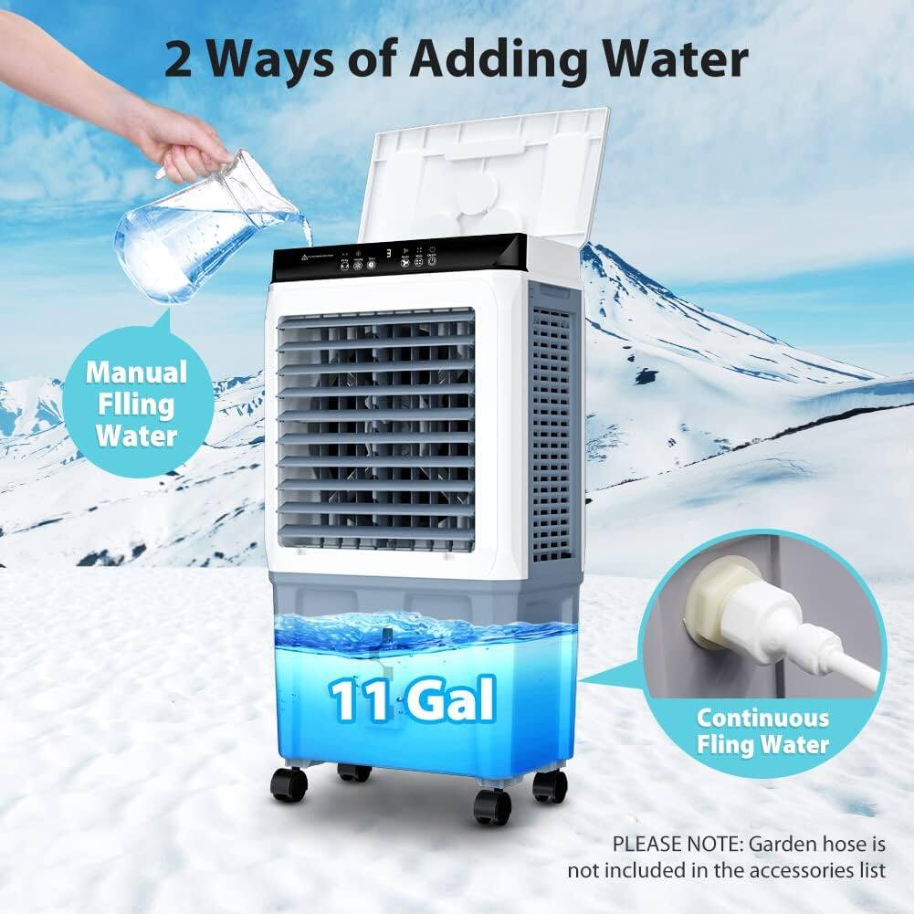 2 Ways of Adding Water

1. Manual Filling Water
2. Continuous Filling Water

11 Gal

PLEASE NOTE: Garden hose is not included in the accessories list