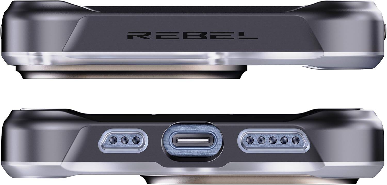 Alt View 4. Rebel - Rebel - Frosted Series GEN5 Case For Apple iPhone 15 Pro - Black/Matte Clear - Black.