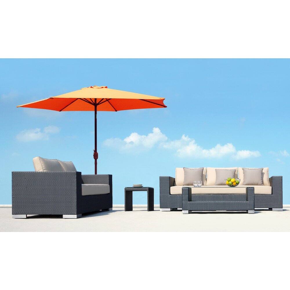 Back. Panama Jack Outdoor - Panama Jack Orange 9 Ft Alum Patio Umbrella W/Crank - Orange.