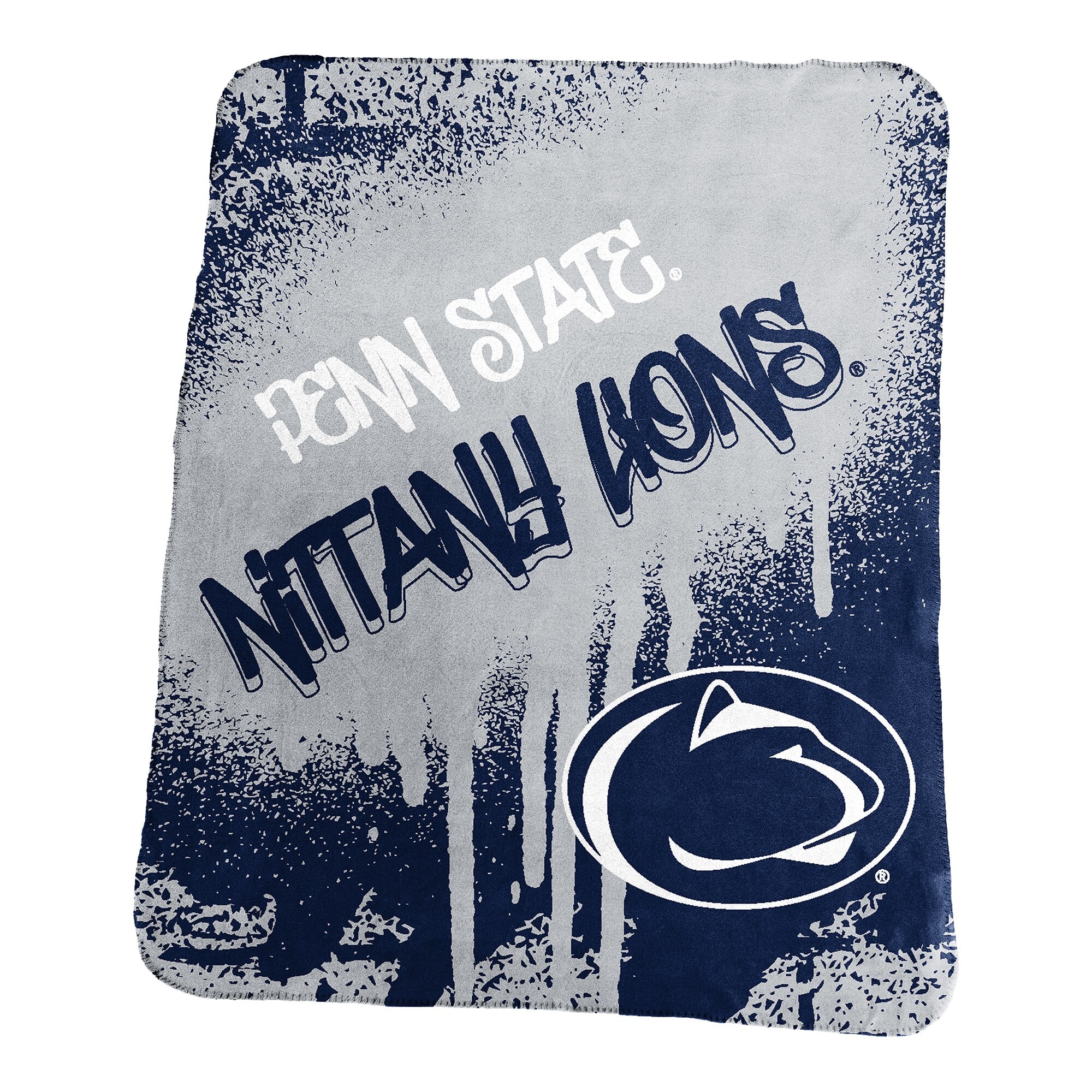 Logo Brands - Penn State Nittany Lions 50" x 60" Classic Graffiti Fleece Throw Blanket - Navy