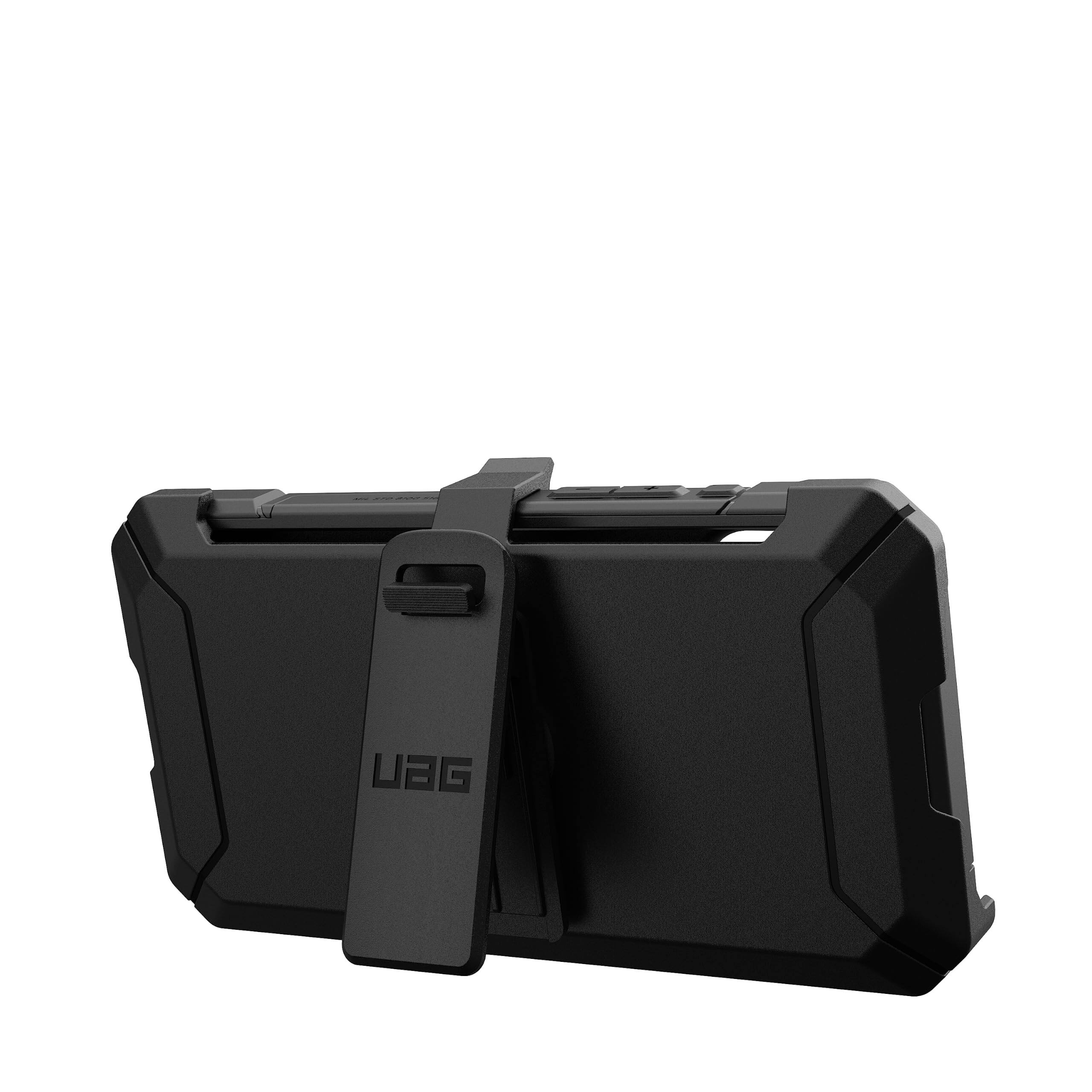 Alt View 3. UAG - iPhone 18 Pro Max Case/iPhone 17 Pro Max Case w MagSafe & Holster, 2-Piece Full Body Case with Port Protection, Trooper - Black.