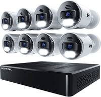 Night Owl - 12-Channel, 8-Camera Indoor/Outdoor Wired IP 4K 2TB NVR Security System - Black and White - Black/White - Front_Zoom
